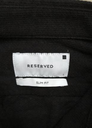 Reserved рубашка мужская черная плотная2 фото