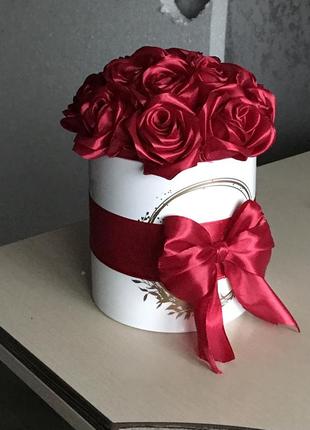Букет троянд з атласної стрічки/ букет роз/ подарок6 фото