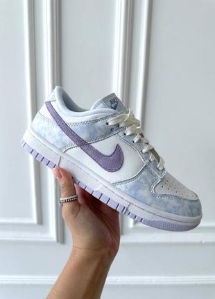 Жіночі кросівки nike sb dunk white violet4 фото