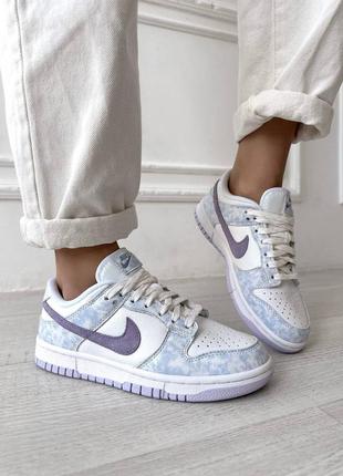 Жіночі кросівки nike sb dunk white violet1 фото