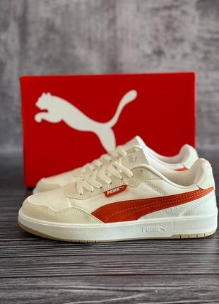 Puma court ultra lite white orange