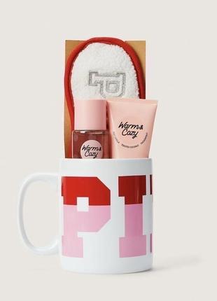 Подарунковий набір чашка+лосьйон+міст victoria secret pink2 фото