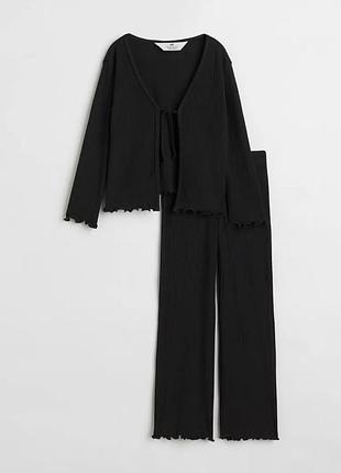 Трикотажний костюм в рубчик h&m