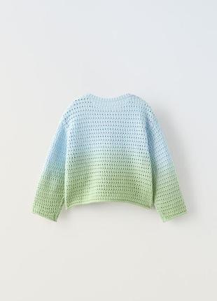 Ажурний трикотажний светр на дівчинку zara new3 фото