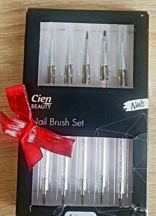 Пензлики 5шт для манікюру cien