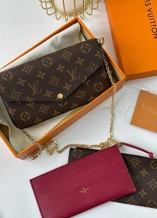 Клатч натуральная кожа lv louis vuitton премиум качество1 фото