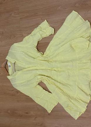 Легенька муслінова сукня лимонна жовта  м l xl 2xl 48-523 фото