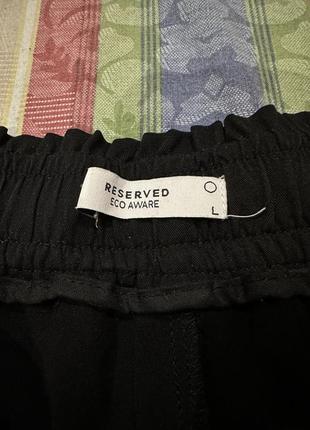 Котонові чорні брюки reserved2 фото