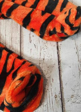 Человечек теплый мягкий "тигрёнок" на молнии оранжевый (размер 24) ms6 фото