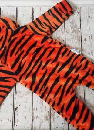 Человечек теплый мягкий "тигрёнок" на молнии оранжевый (размер 24) ms8 фото