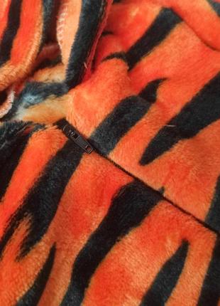 Человечек теплый мягкий "тигрёнок" на молнии оранжевый (размер 24) ms3 фото