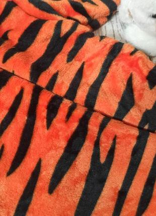 Человечек теплый мягкий "тигрёнок" на молнии оранжевый (размер 24) ms7 фото