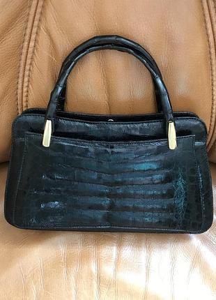 Крута вінтажна сумка із шкіри крокодила