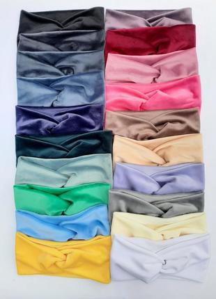 Пов‘язка велюрова чалма бархат на голову