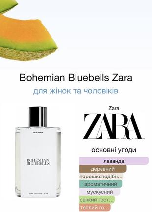 Zara bohemian bluebells парфумована вода унісекс