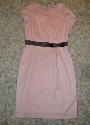 Брендовое новое нежно-розовое с отливом платье sophene3 фото