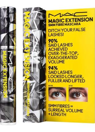 Супер-об`ємна туш для вій mac magic extension 5mm fibre mascara6 фото
