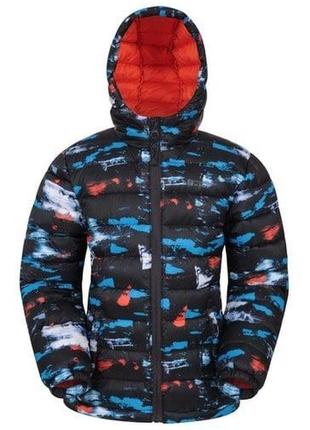 Дитяча водонепроникна стьобана куртка з принтом mountain warehouse на 9-10 років