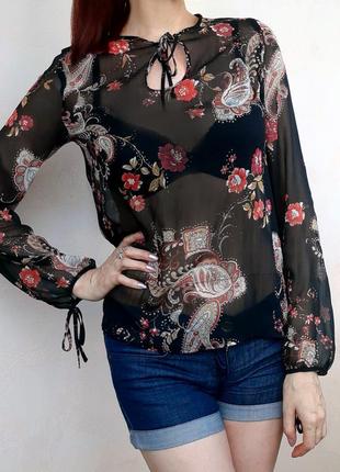 Стильна модна шифон блузка блуза сорочка туніка сорочка блуза style