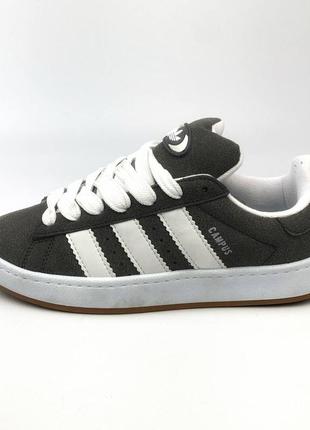 Стильные кроссовки класса люкс adidas campus  grey&white4 фото