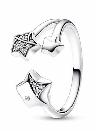 Серебряная кольца серебро 925 проби s925 кольцо колечко звезды звездочки