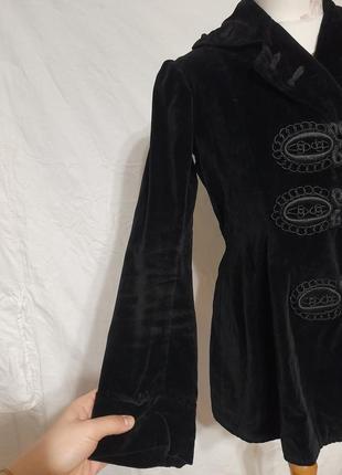 Оксамитовий вінтажний жакет піджак в готичному стилі готика панк лоліта аніме7 фото