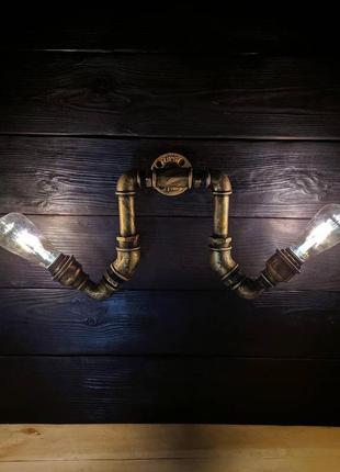 Настенная лампа/бра в стиле industrial loft/изделия из труб/ручная работа!