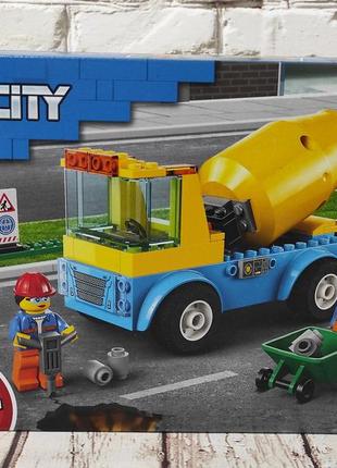 Конструктор lego city вантажівка - бетонозмішувач 85 деталей (60325) ms1 фото