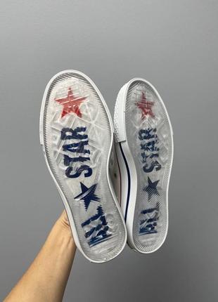 Женские кеды высокие converse chuck taylor all star hi white 3 / конверс женская демисезонная обувь на весну и осень конверсы белые3 фото