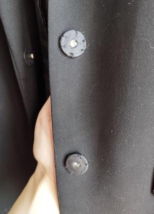 Подовжений класичний чорний піджак пальто10 фото