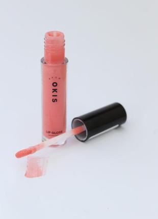 Кольоровий блиск для губ lip gloss 6 мл okis brow (01 персиковий)