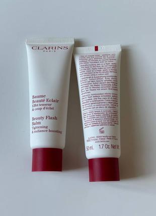 Відновлюючий бальзам для обличчя / маска попелюшки 2 в 1 clarins beauty flash balm 50мл