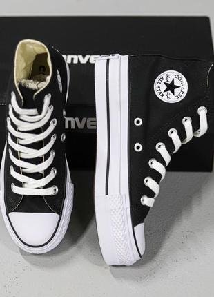 Женские высокие кеды конверс converse chuck taylor all star lift/ женская демисезонная обувь на весну и осень конверсы черные