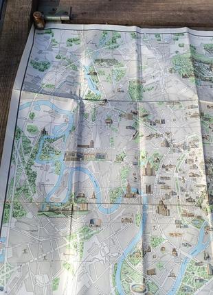 Велика карта на стіну ілюстрована карта москви москва5 фото