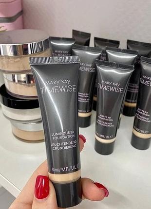 Матовая и сияющая тональная основа timewise 3d mary kay, мэри кэй, мери кей