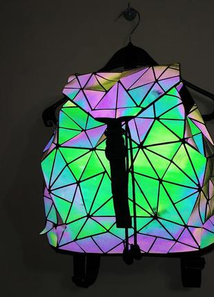Рюкзак жіночий світловідбиваючий bao bao хамелеон1 фото