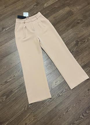Sale❗️брюки палаццо бежеві прямі бавовна нові ь