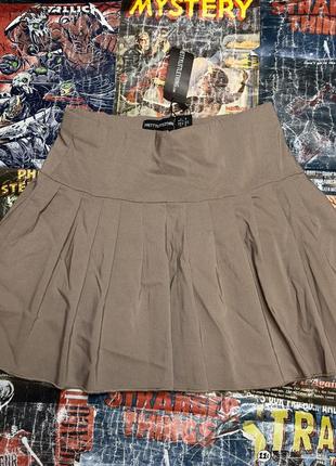 Міні юбка спідниця в складку prettylittlething харадзюку тенісна сонечко кльош5 фото