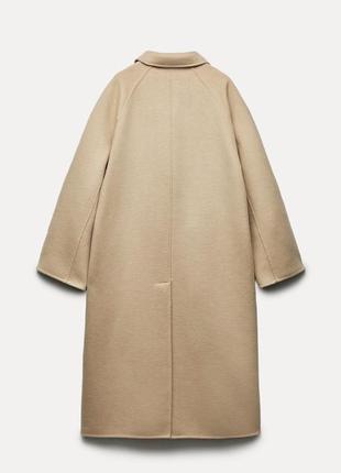Zara пальто із вовни, шерстяне вовняне пальто9 фото