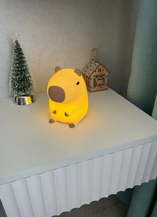 Силіконовий нічник капібара. светильник