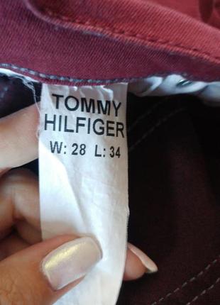 Красивые винного цвета брюки tommy hilfiger7 фото