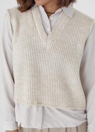 Комплект сорочка та вязаний жилет