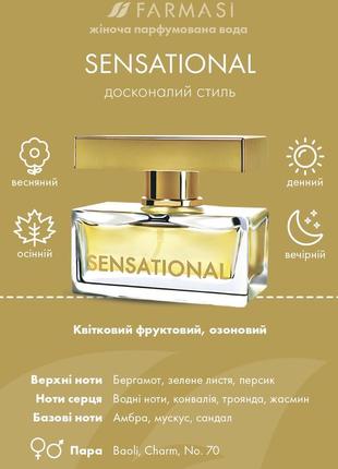 Sfarmasi жіноча парфумована вода sensational досконалий стиль