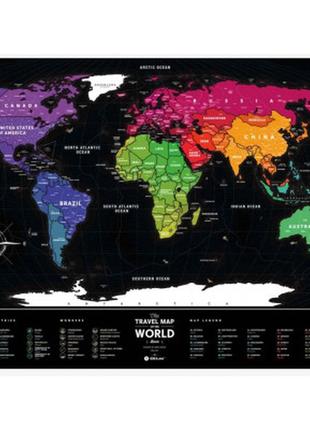 Скретч карта 1dea.me travel map black world (13007)