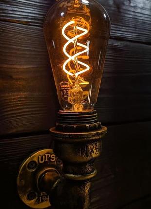 Настенная лампа/бра в стиле industrial loft/изделия из труб/ручная работа!3 фото