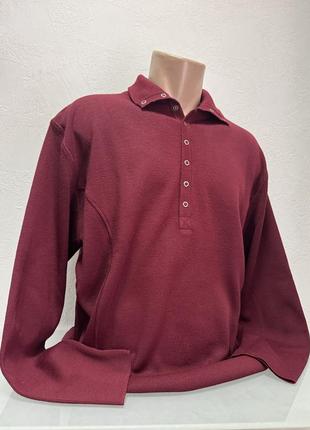 Пуловер свитер мужской вишневый с воротником на кнопках white house3 фото