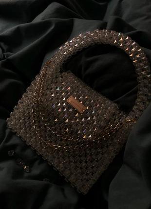 Трендовые сумочка из бусин, бусинки