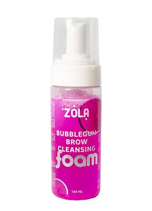Zola піна для брів очищуюча bubblegum brow cleansing foam, 150 мл