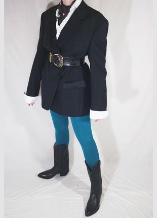 Вінтажний шерстяний чорний піджак смокінг skopes
(класичний, оверсайз, жакет, класичний, повсякденний, базовий)1 фото