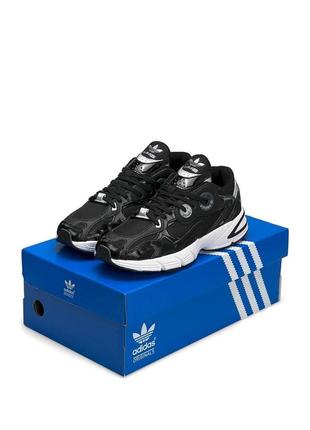 Жіночі текстильні сітка кросівки adidas astir originals black white, кеди адідас чорні. жіноче взуття10 фото